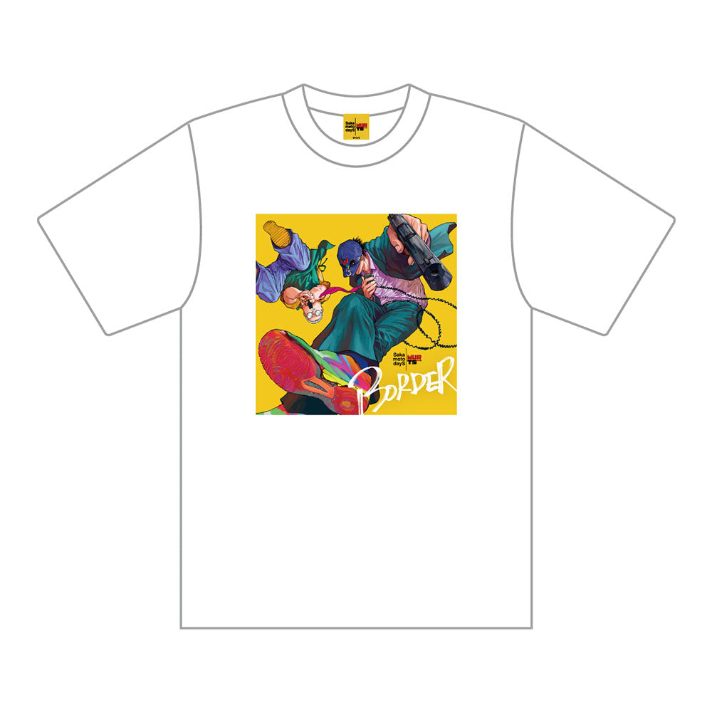 SAKAMOTO DAYS × WurtS Tee【White】XL【缶バッジ1個付(全3種)／サテン