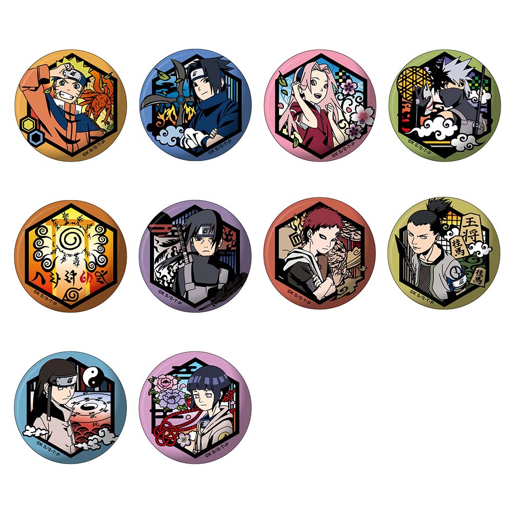 NARUTO 切り絵シリーズ 和紙缶バッジ 第3弾