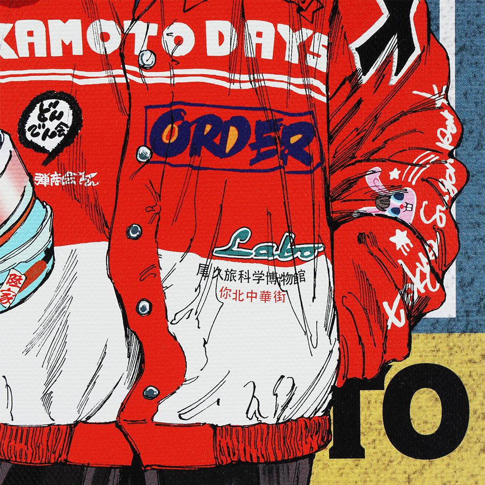 『SAKAMOTO DAYS』フルカラーアートボード 「HOW TO RIDE SHIN's MOTORBIKE」