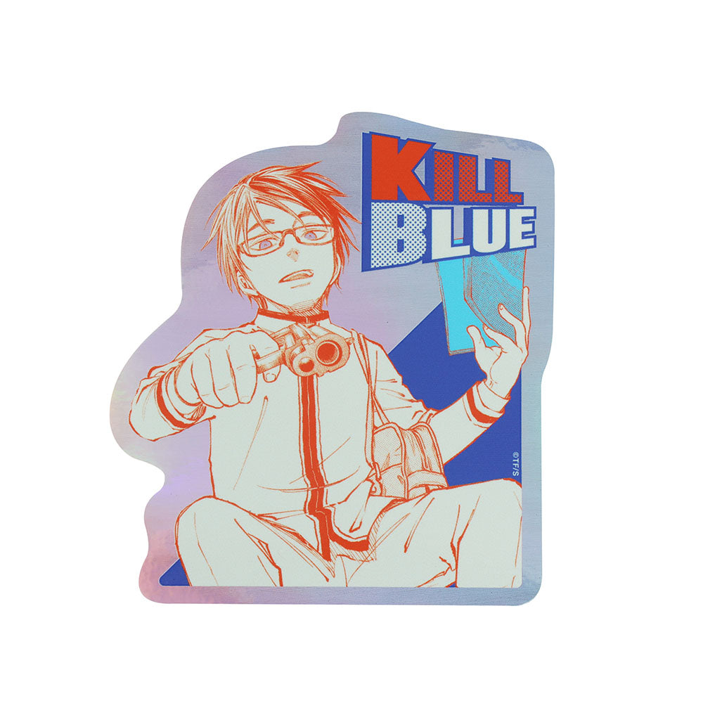 『キルアオ』オーロラシャインステッカー(100×100mm以内変形サイズ)