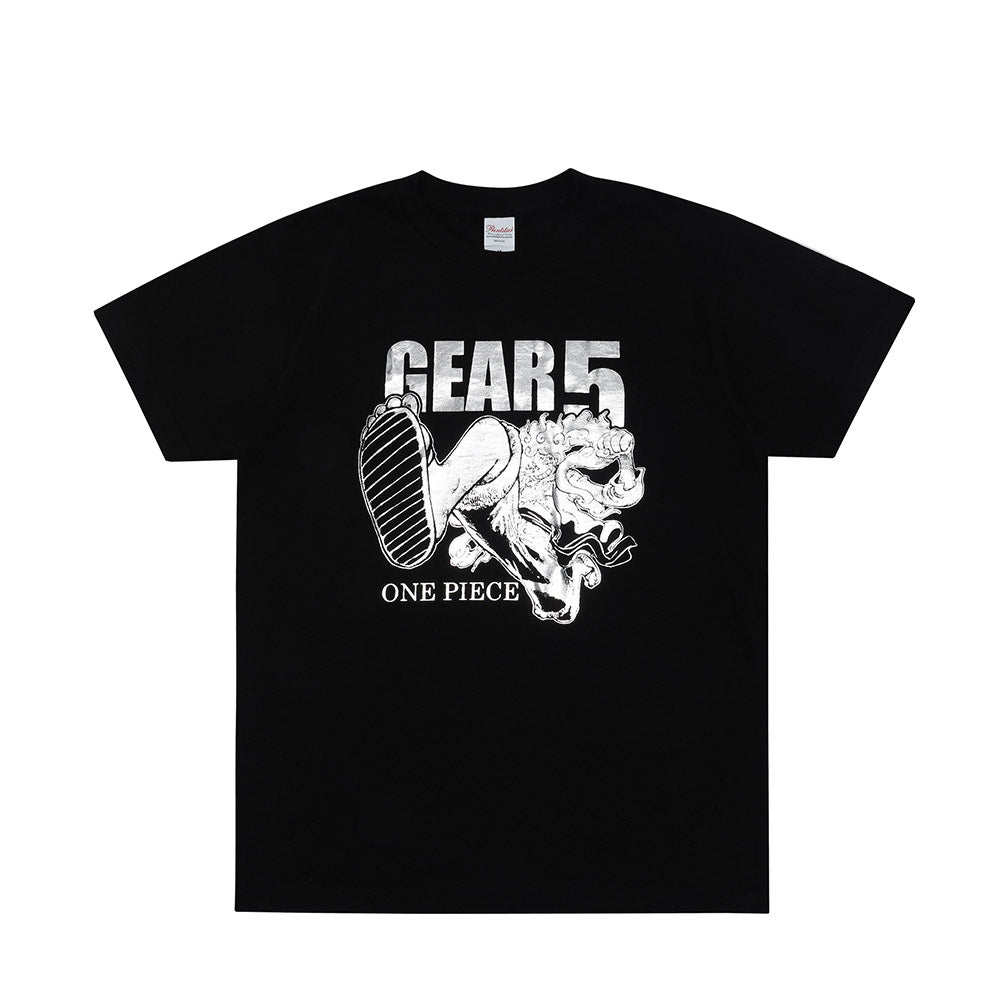 『ONE PIECE』箔プリントTシャツ (ギア5 ルフィ) Mサイズ