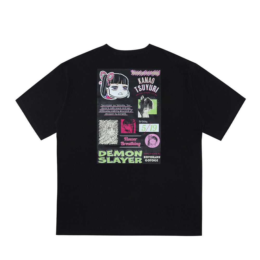 『鬼滅の刃』ポケット付きビッグシルエットTシャツ “HEROES” 栗花落カナヲ