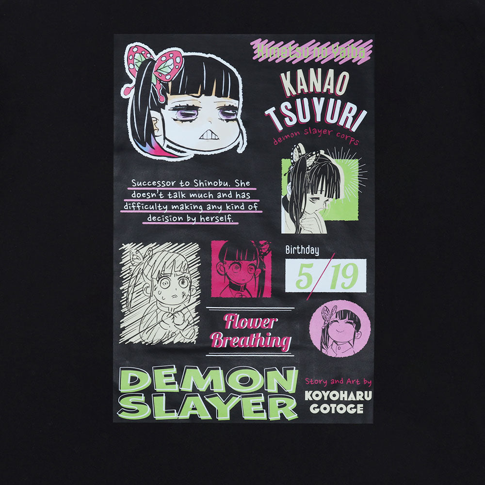 『鬼滅の刃』ポケット付きビッグシルエットTシャツ “HEROES” 栗花落カナヲ