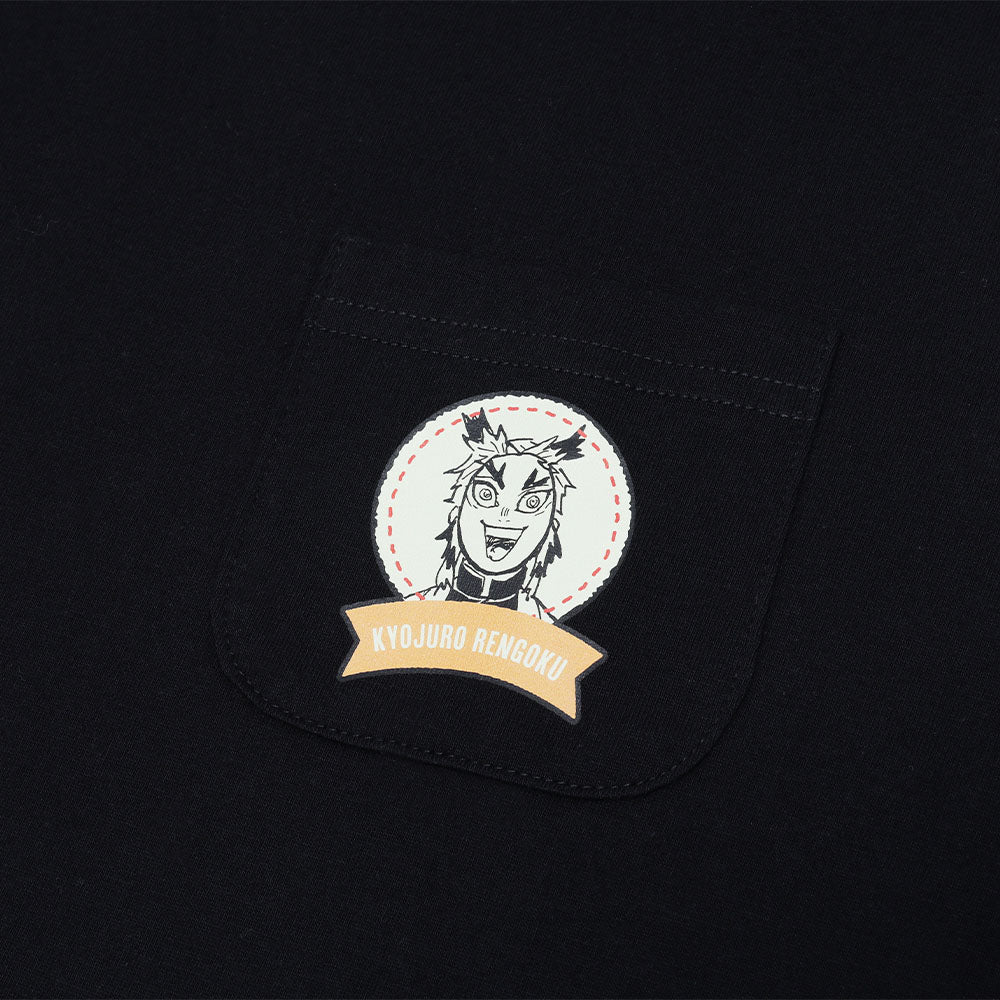 『鬼滅の刃』ポケット付きビッグシルエットTシャツ “HEROES” 煉獄杏寿郎