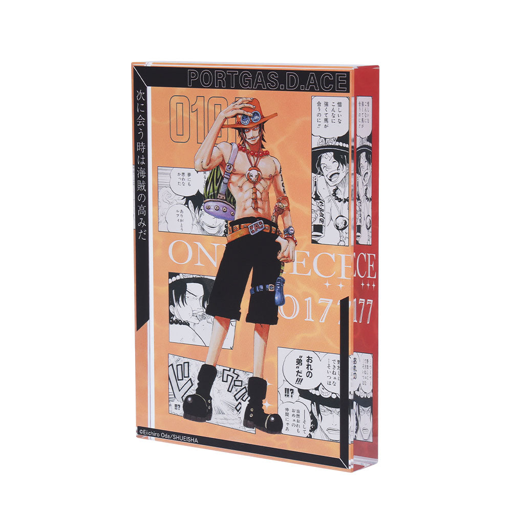 ONE PIECE』アクリルブロック “HEROES” ポートガス・D・エース – JUMP