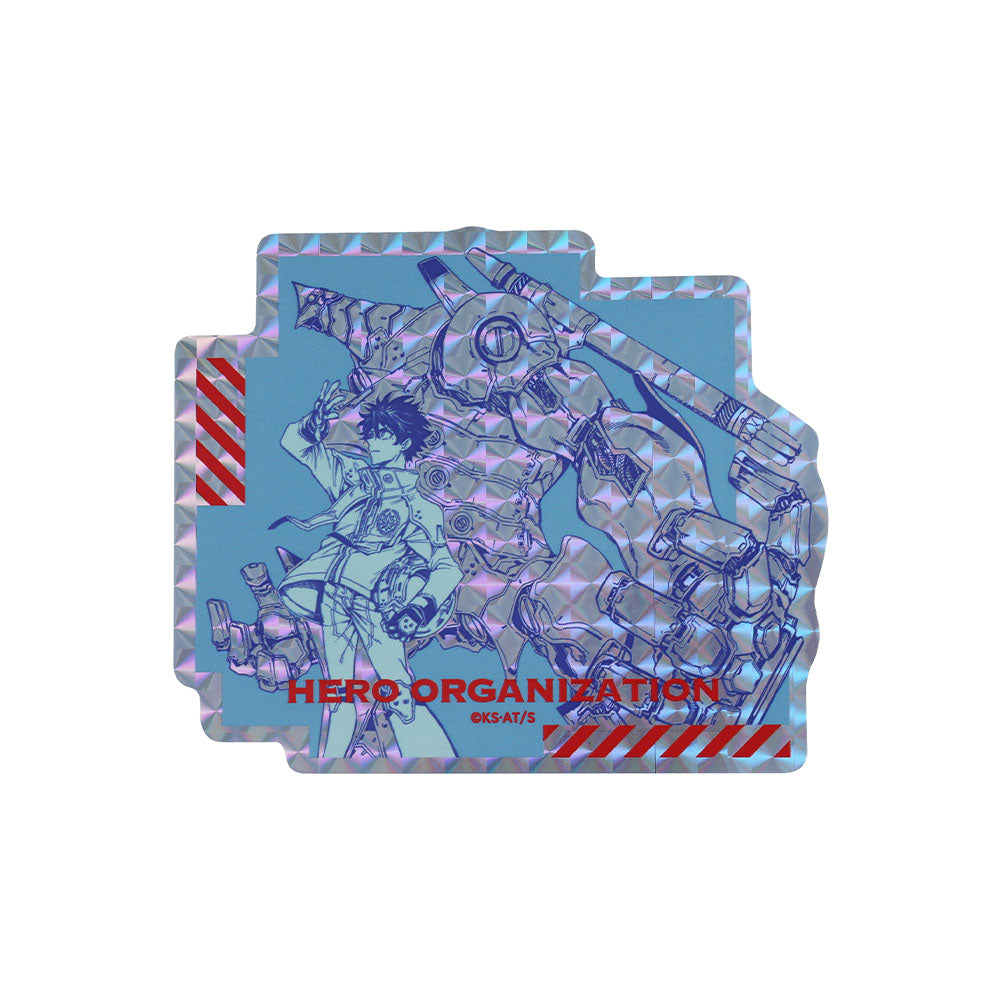 『英雄機関』オーロラシャインステッカー(100×100mm以内変形サイズ)