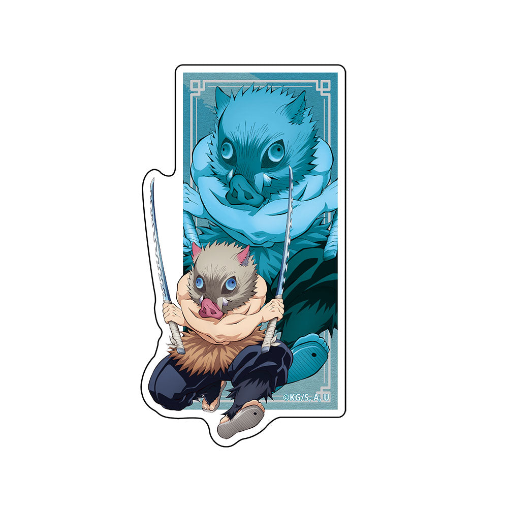 アニメ「鬼滅の刃」 ダイカットステッカー 嘴平伊之助