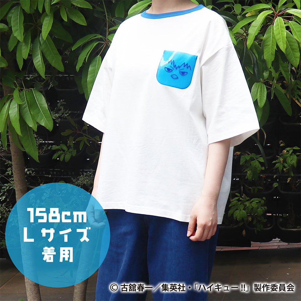 ハイキュー!! キャンディカラークリアポケット付きTシャツ カゲガラス L