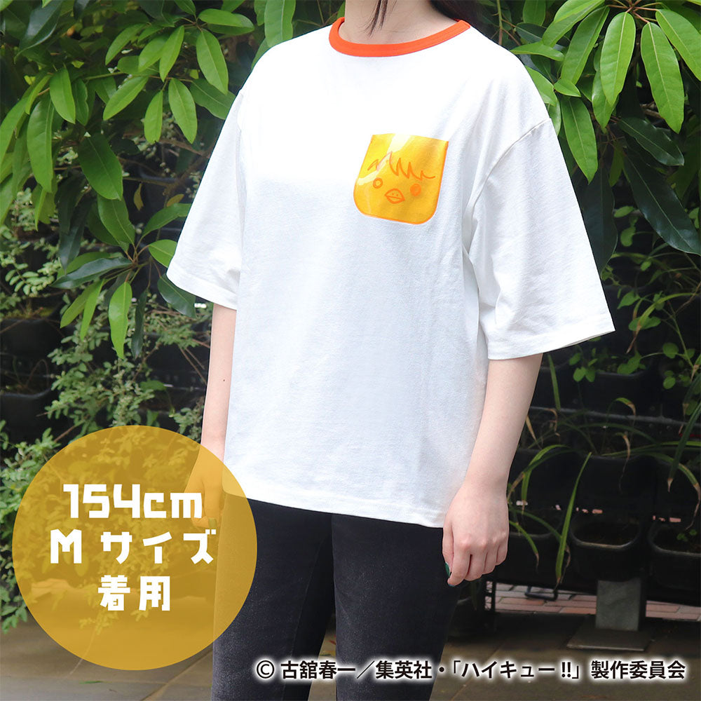 ハイキュー!! キャンディカラークリアポケット付きTシャツ ヒナガラス M