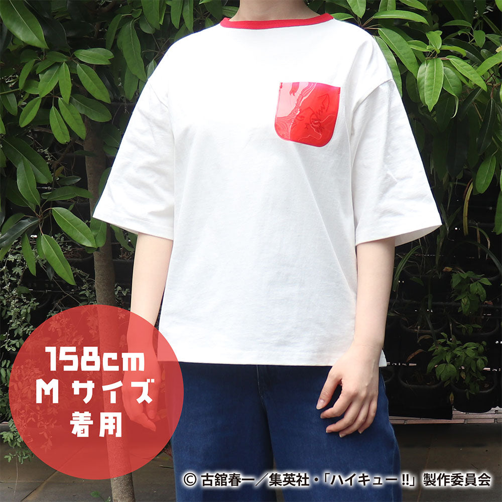 ハイキュー!! キャンディカラークリアポケット付きTシャツ ケンマネコ L