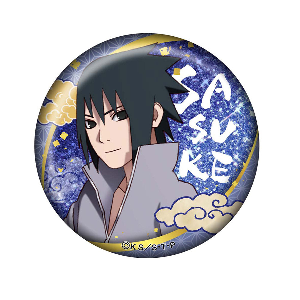 NARUTO-ナルト- 疾風伝 グリッター缶バッジ うちはサスケ - www 