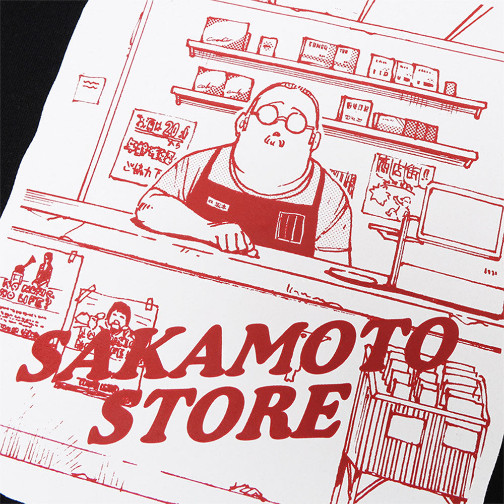 『SAKAMOTO DAYS』×DISCUS ATHLETIC　プリントＴシャツ　「坂本商店」　BLACK　Ｌサイズ