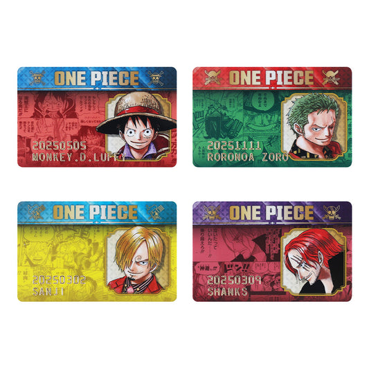 『ONE PIECE』バースデイコレクションカード2025　4枚セット（ルフィ／ゾロ／サンジ／シャンクス）