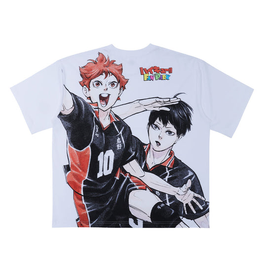 『ハイキュー!!』Tシャツ　キービジュアル　ホワイト　フリーサイズ　＜ハイキュー!!　FAN PARK＞