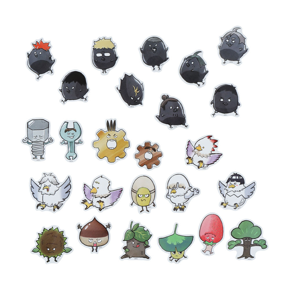 『ハイキュー!!』ミニダイカットステッカーセット　動物＆モチーフVer.　［宮城］　25種入り　＜ハイキュー!!　FAN PARK＞