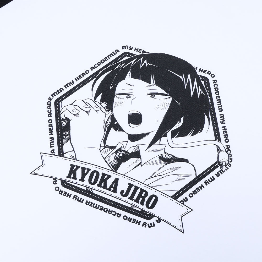 僕のヒーローアカデミア　通形ミリオ　バースデイラグランTシャツ 僕のヒーローアカデミア』ラグランTシャツ “HEROES” 耳郎響香
