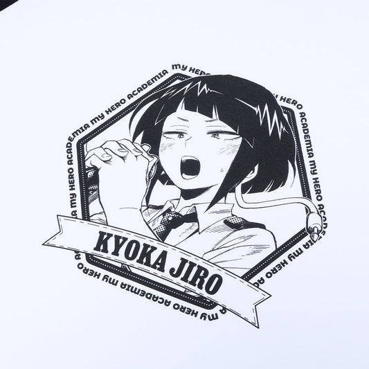 『僕のヒーローアカデミア』ラグランTシャツ　“HEROES”　耳郎響香