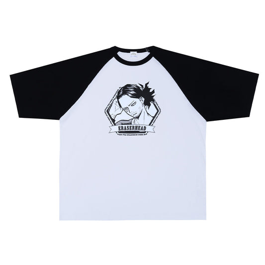 『僕のヒーローアカデミア』ラグランTシャツ　“HEROES”　イレイザーヘッド