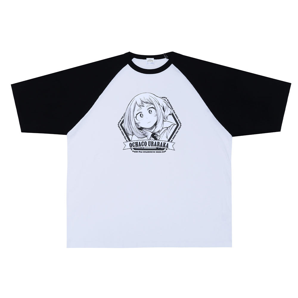『僕のヒーローアカデミア』ラグランTシャツ　“HEROES”　麗日お茶子