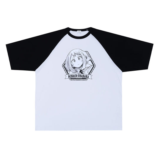 『僕のヒーローアカデミア』ラグランTシャツ　“HEROES”　麗日お茶子