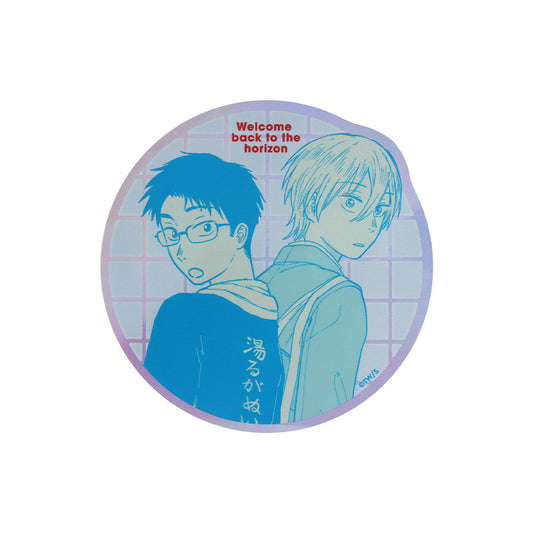 『おかえり水平線』オーロラシャインステッカー（100×100mm以内変形サイズ）